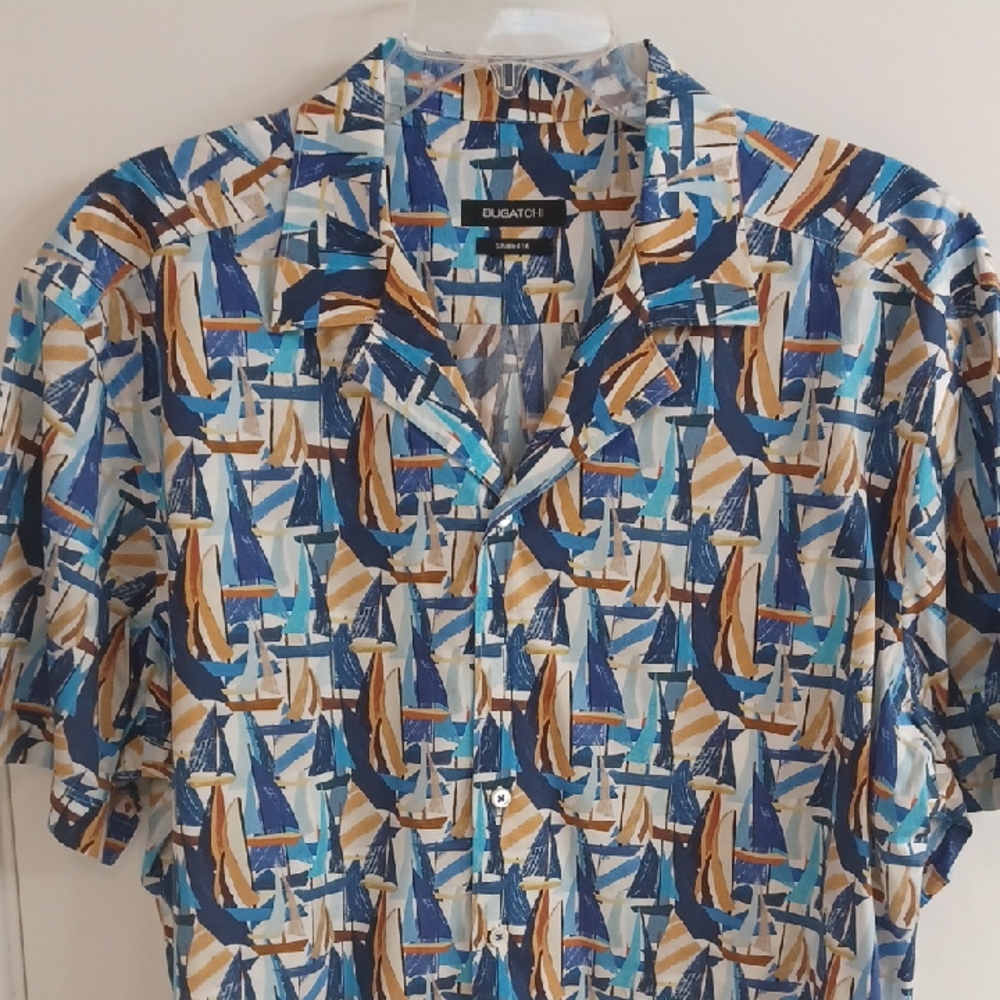 Bugatchi Multicolor Sailboat Print Shirt